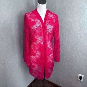 Vintage Intimate attitudes 3x 4x lace robe great condition red